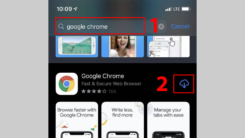 Cài chrome trên iPhone